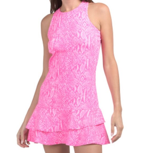 ELLABELLE dress sz M Pink tennis golf dress Upf 50 Racie Sleeveless Mini dress - Picture 2 of 6